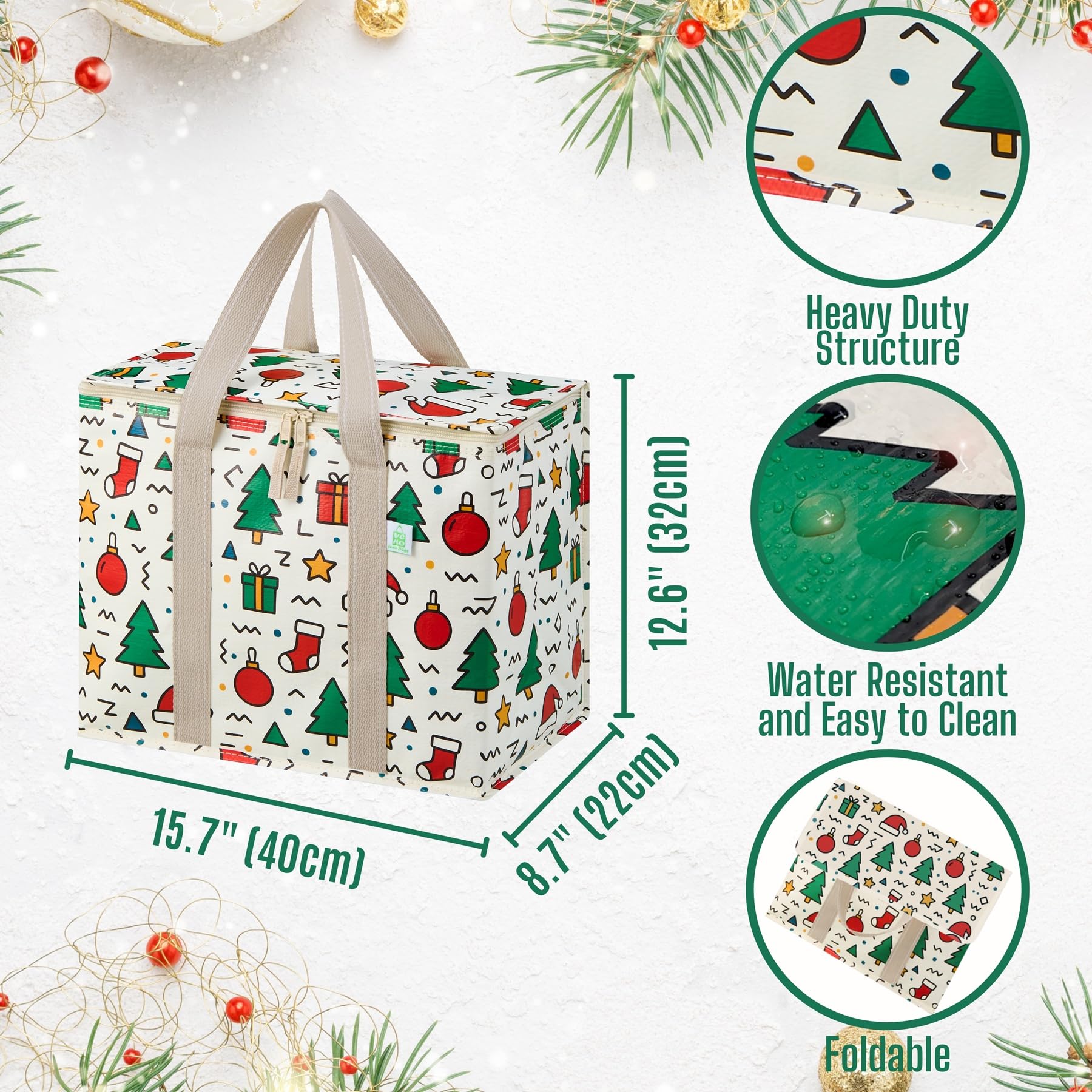 Gran capacidad de la bolsa VENO para compras o entregas.