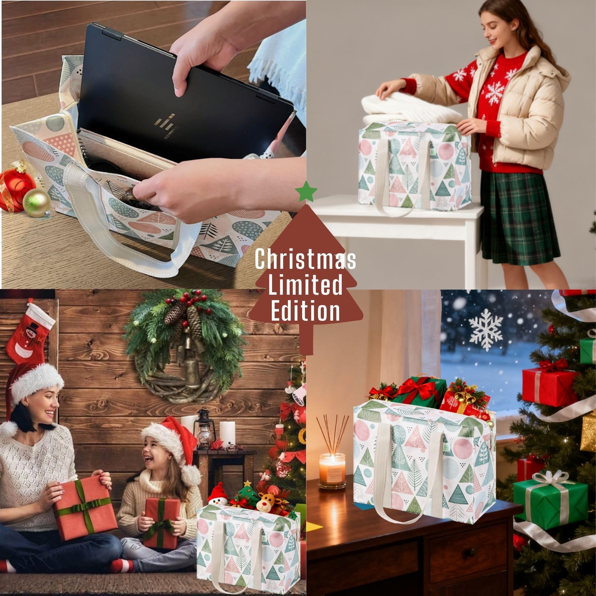 Bolsa VENO Navidad reutilizable sostenible para reducir residuos.