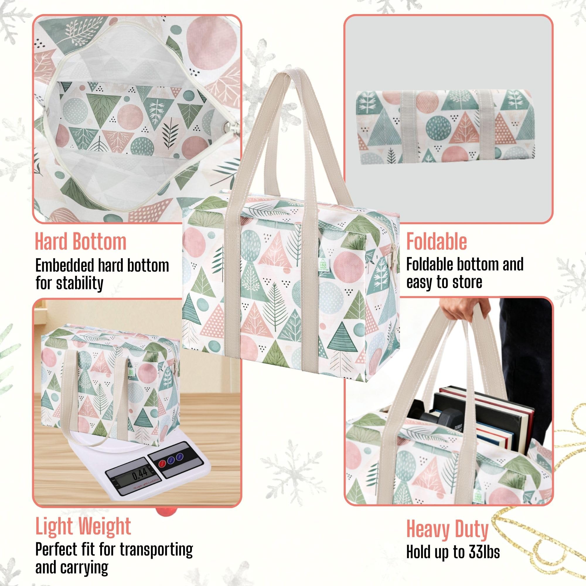 Bolsa VENO Navidad en tono pastel bosque para looks festivos.