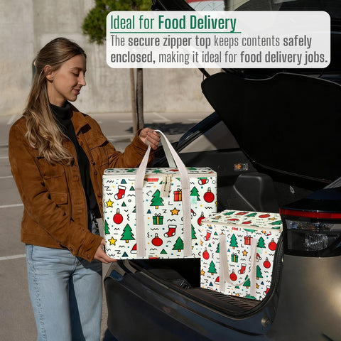 Uso versátil de la bolsa VENO para compras, entregas y picnic.