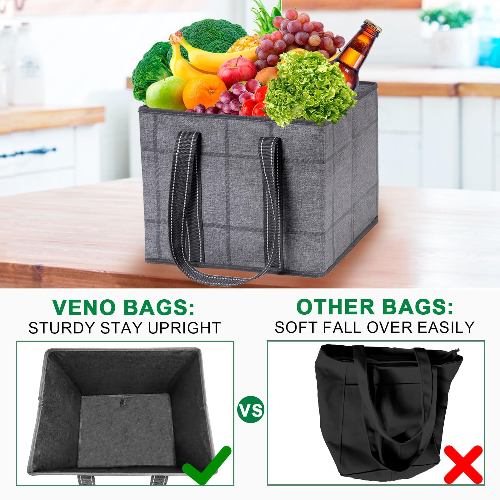 Bolsas VENO compactas para maletero y viaje.