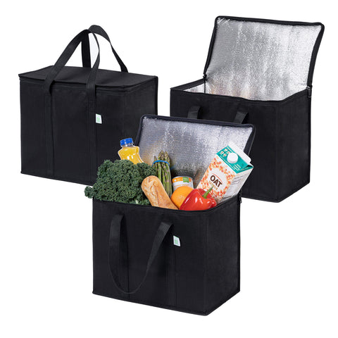 Bolsas VENO aisladas para compras, pack de tres, reducen desechos plásticos.