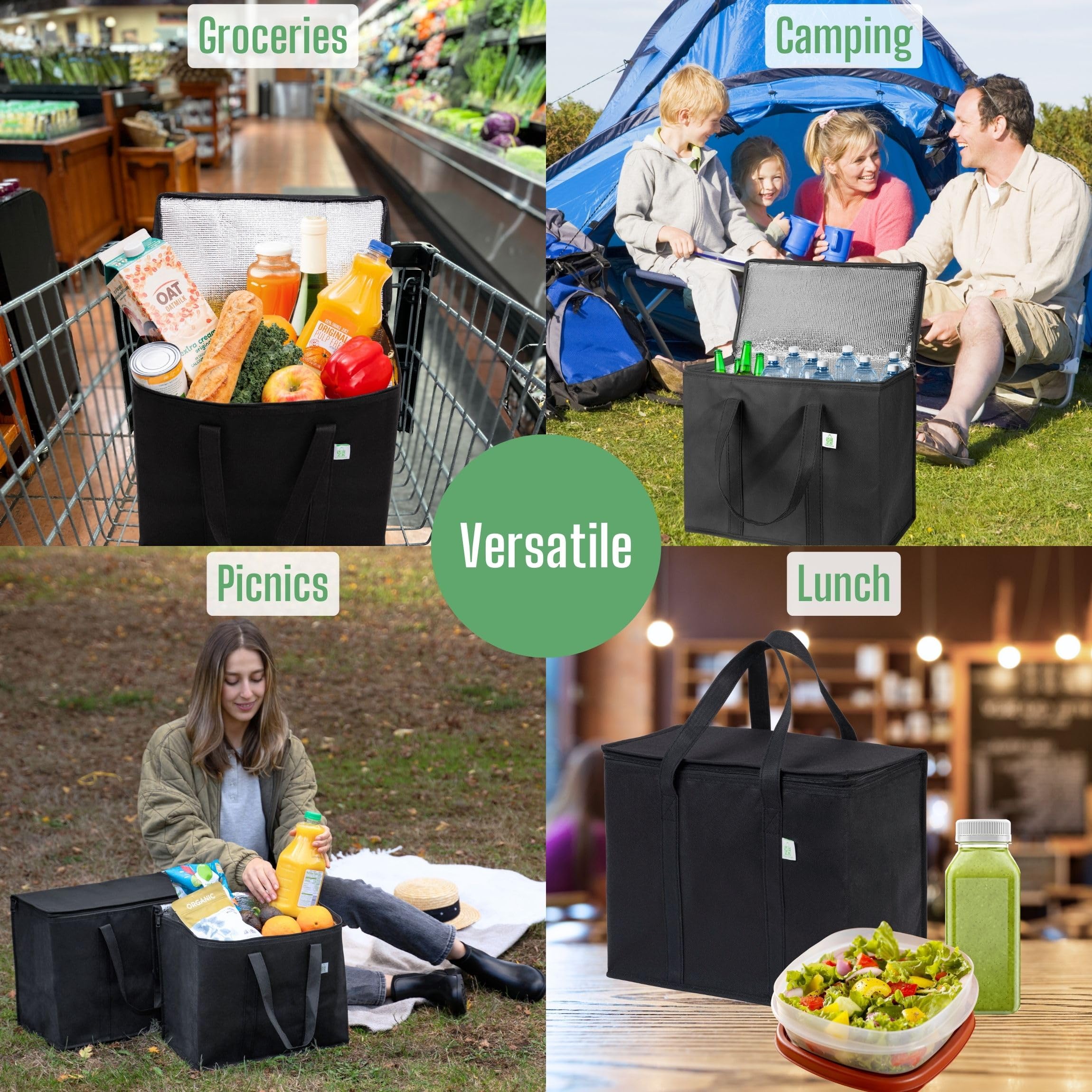 Diseño apilable de las bolsas VENO para guardarlas fácilmente.
