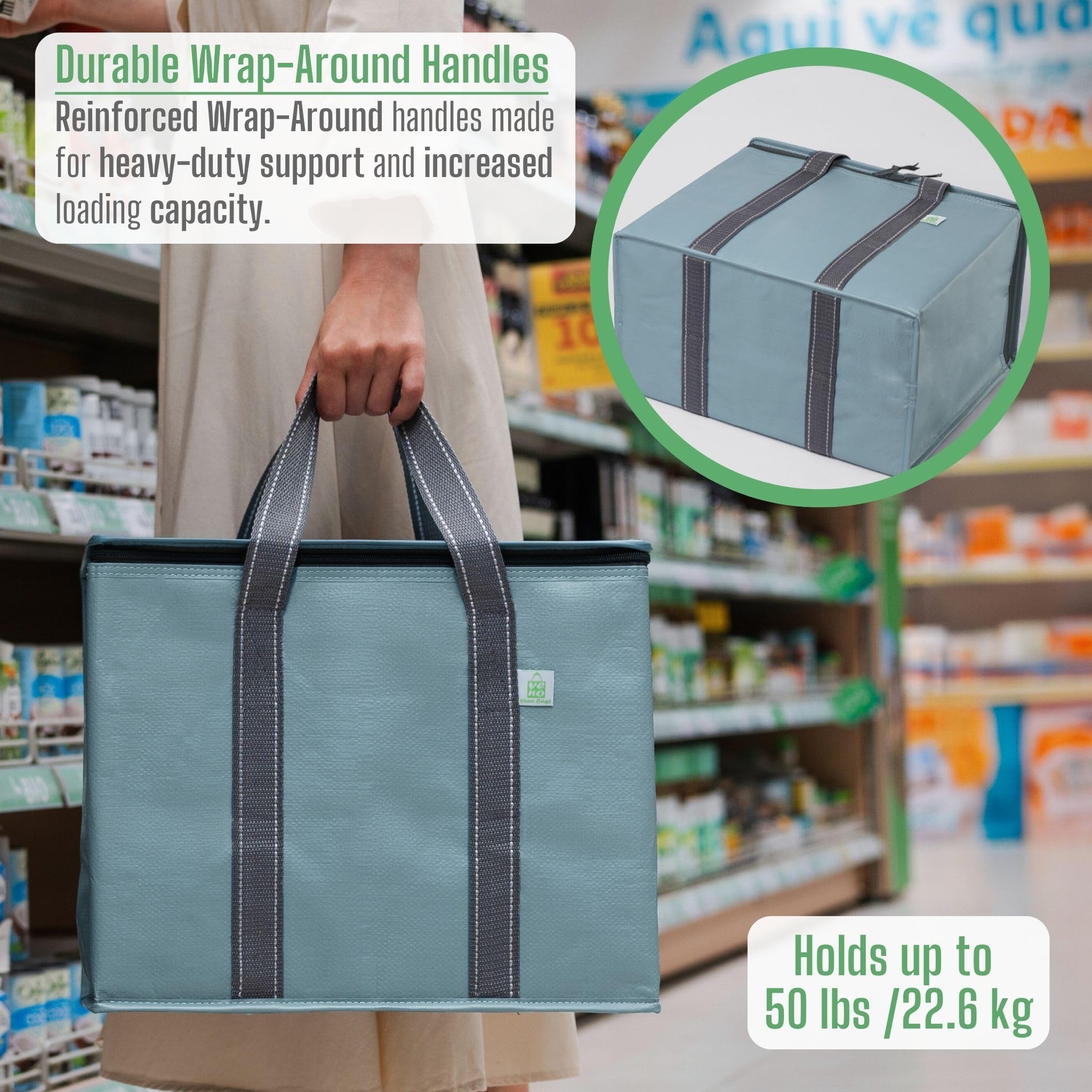 VENO pack doble bolsas resistentes y duraderas para uso diario