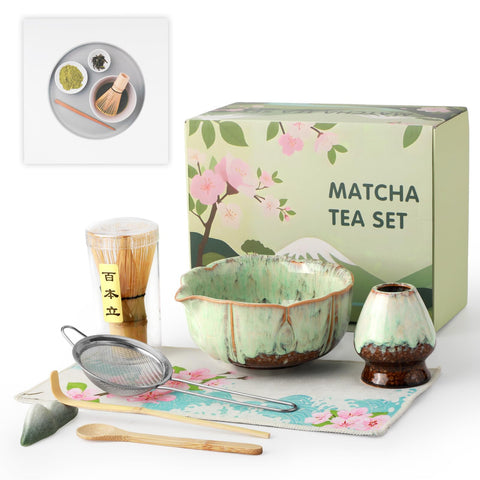 Tazón de matcha cerámico VENSEEN, diseño único para batidos suaves
