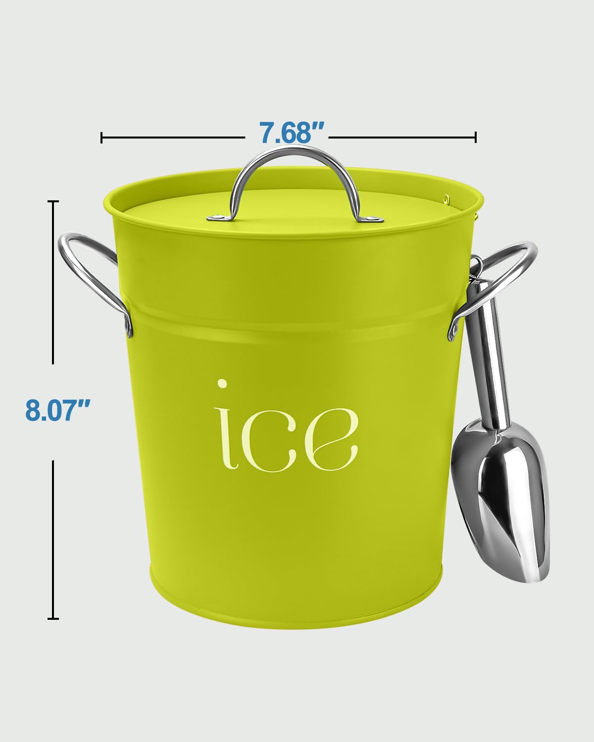 Cubo de hielo Vensovo con asas para transportar con comodidad.