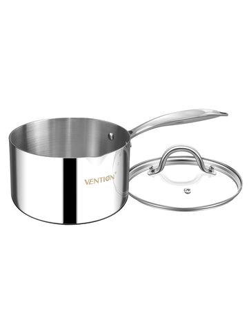 Sartén VENTION 1 cuarto con tapa de vidrio para vigilar la cocción con calor uniforme.