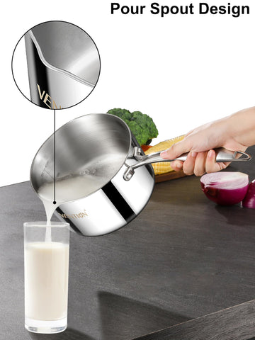 Sartén VENTION con mango largo ergonómico para manejo cómodo.