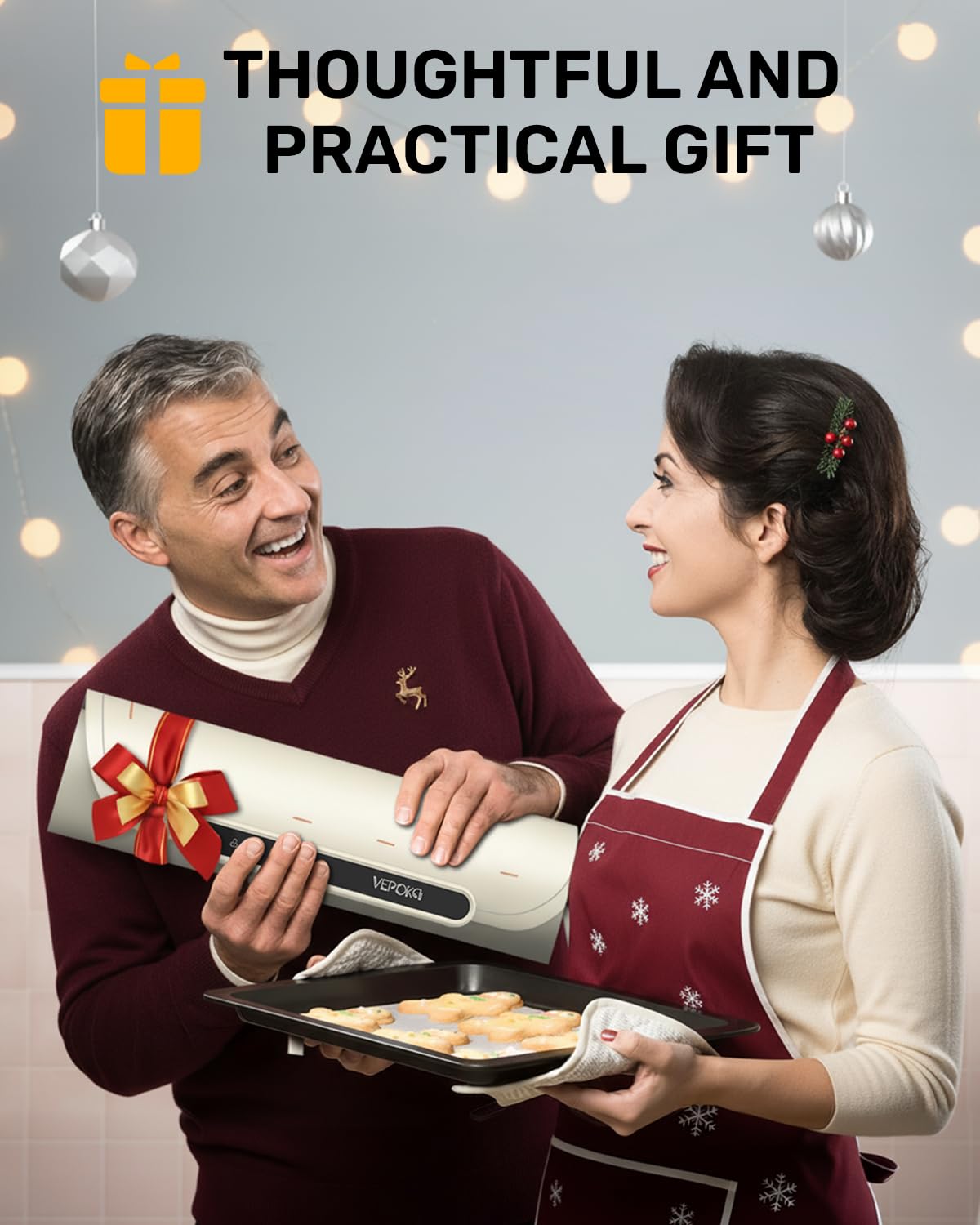VEPOKA bandeja calentadora regalo práctico para amantes de la cocina y fiestas