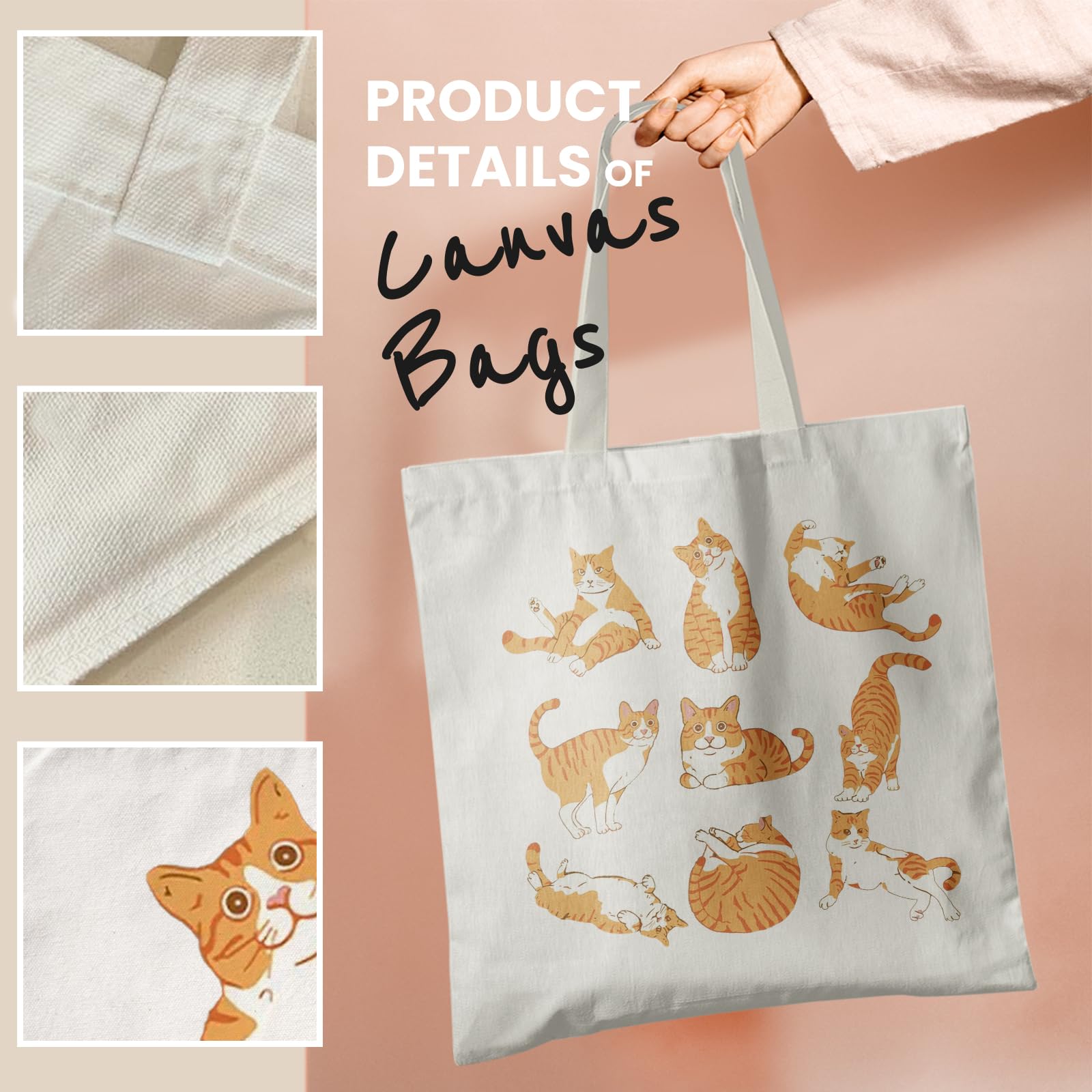 Veqzc bolsa tote compras reutilizable, aliada para supermercado y escapadas.