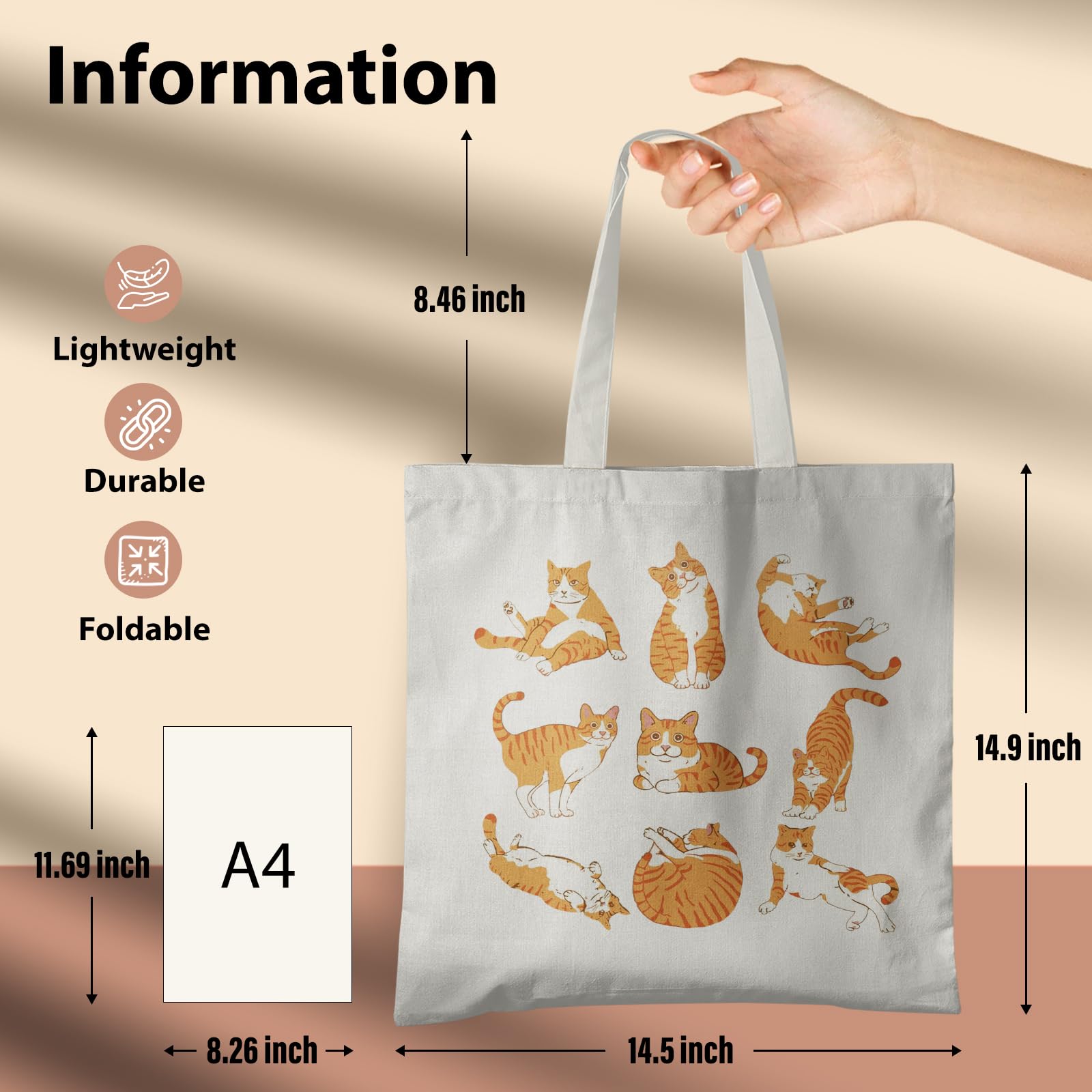 Veqzc bolsa tote regalo práctico, sorprende con estilo y utilidad.