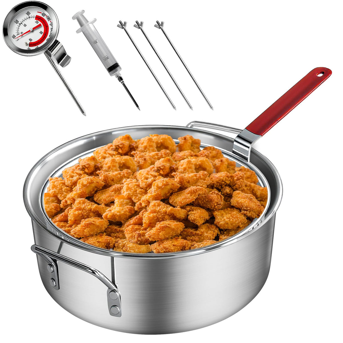 Olla Veralune 10QT para freír al aire libre, fritura rápida y uniforme.
