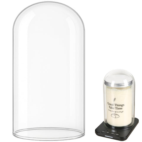 vercclik cúpula de vidrio para masa madre 40oz: monitoriza burbujeo sin perturbar cultivo