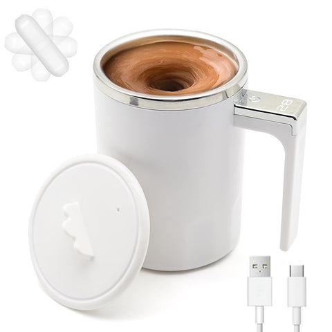 VEREMUND Taza agitadora magnética automática en blanco para café.