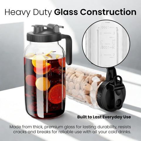 Veri Beond Jarra Mason 64oz ideal para usos versátiles como té, agua o jugos.