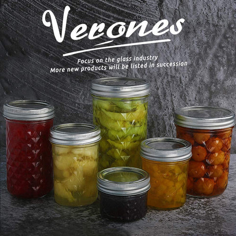 VERONES frascos mason 4oz para especias y regalos elegantes.