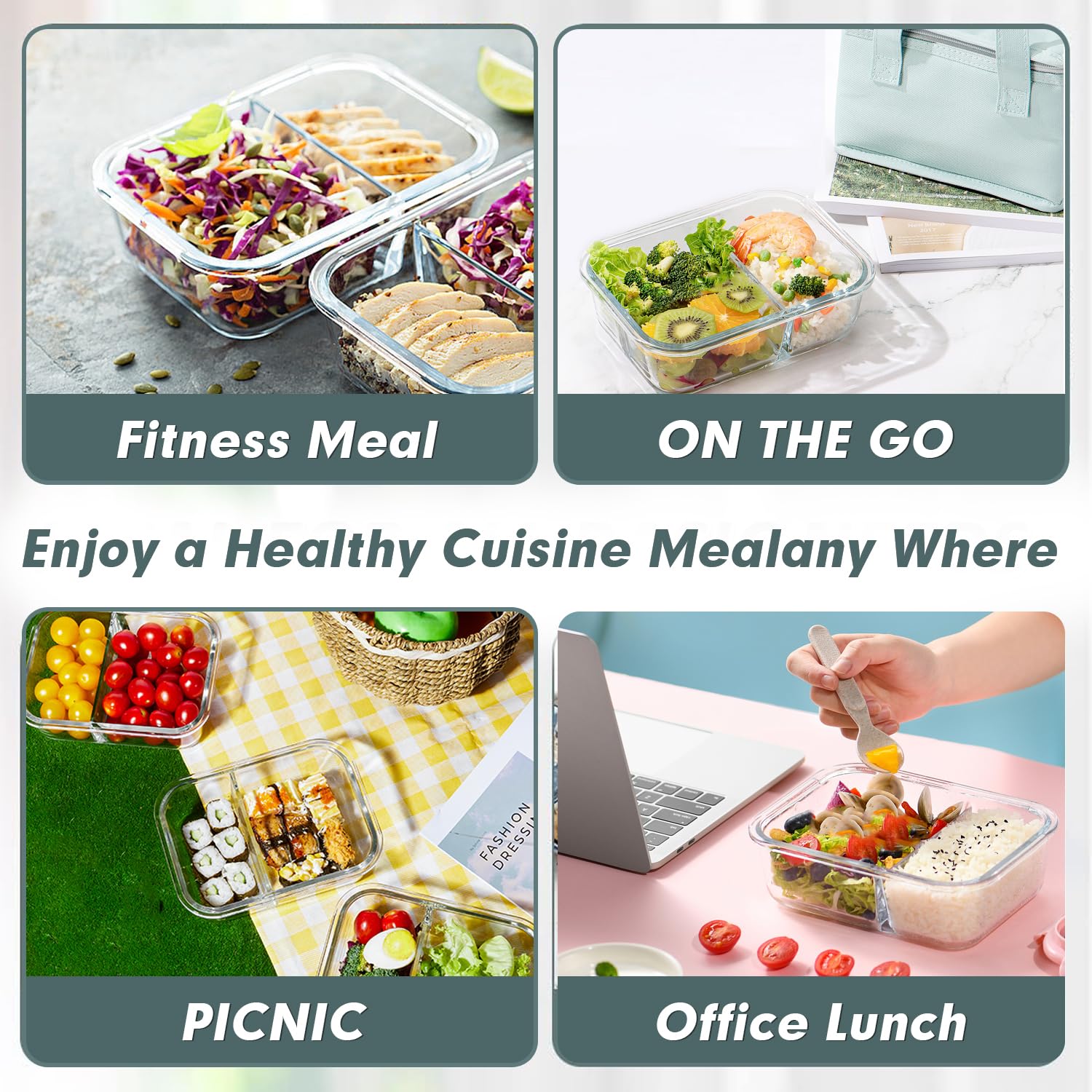 VERONES ideales para preparar comidas, llevar al trabajo o al gimnasio.