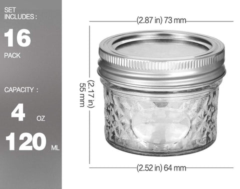 VERONES 16 frascos con tapa en caja para almacenamiento ordenado de alimentos