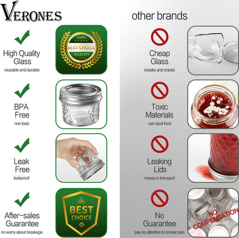 VERONES frascos aptos para miel y condimentos, almacenamiento seguro