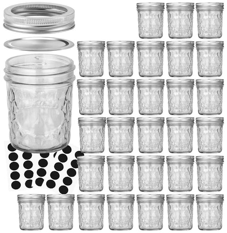 VERONES tarros Mason 6 oz de 30 unidades para conservas y regalos.