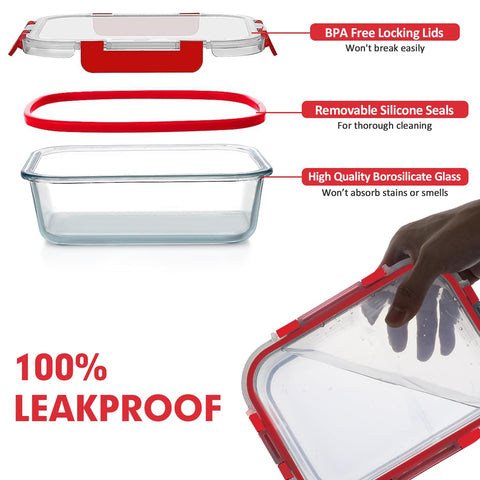 VERONES vidrio borosilicato duradero y sin olores que protege los alimentos