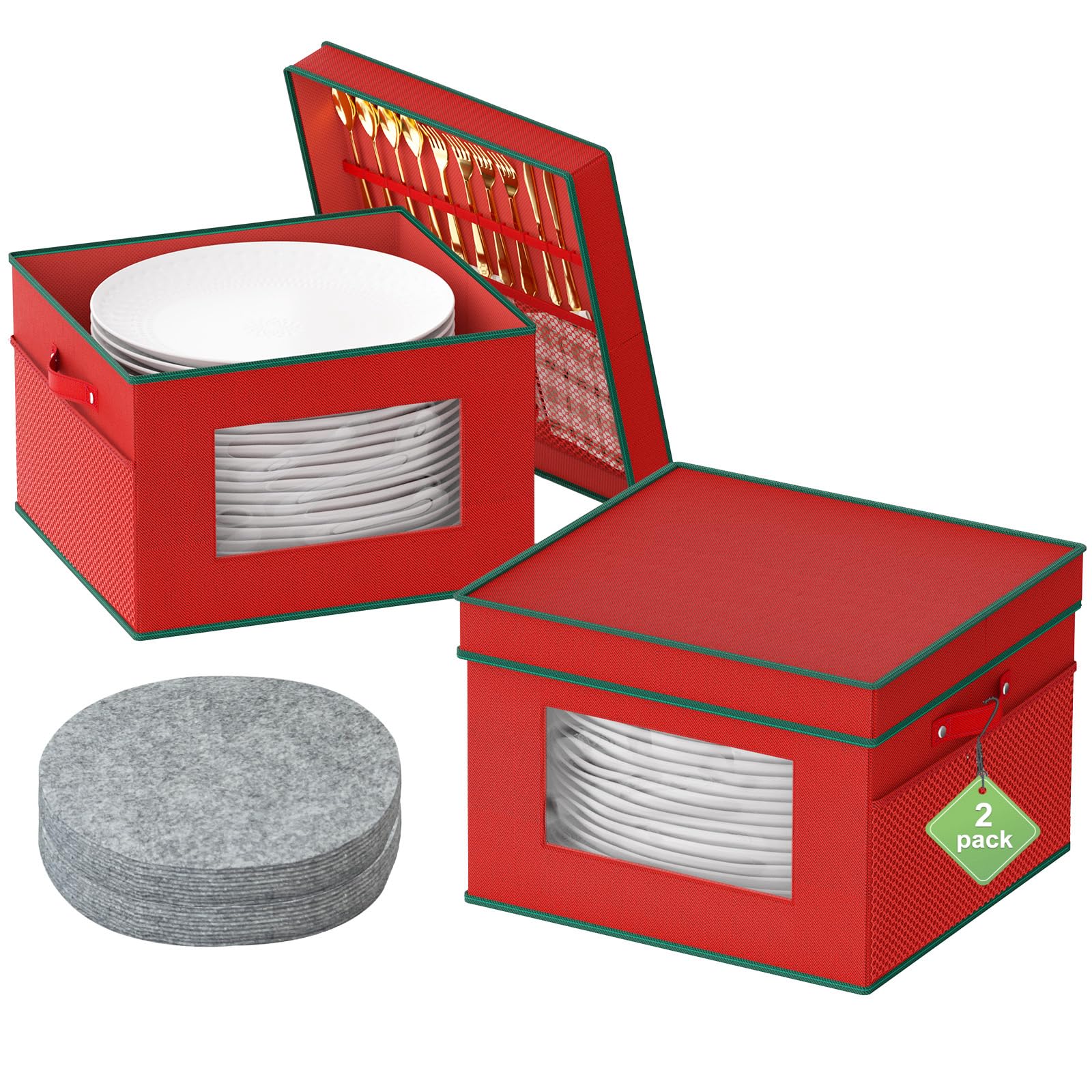 VERONLY cajas almacenamiento navidad vajilla para guardar platos sin riesgo de golpes.