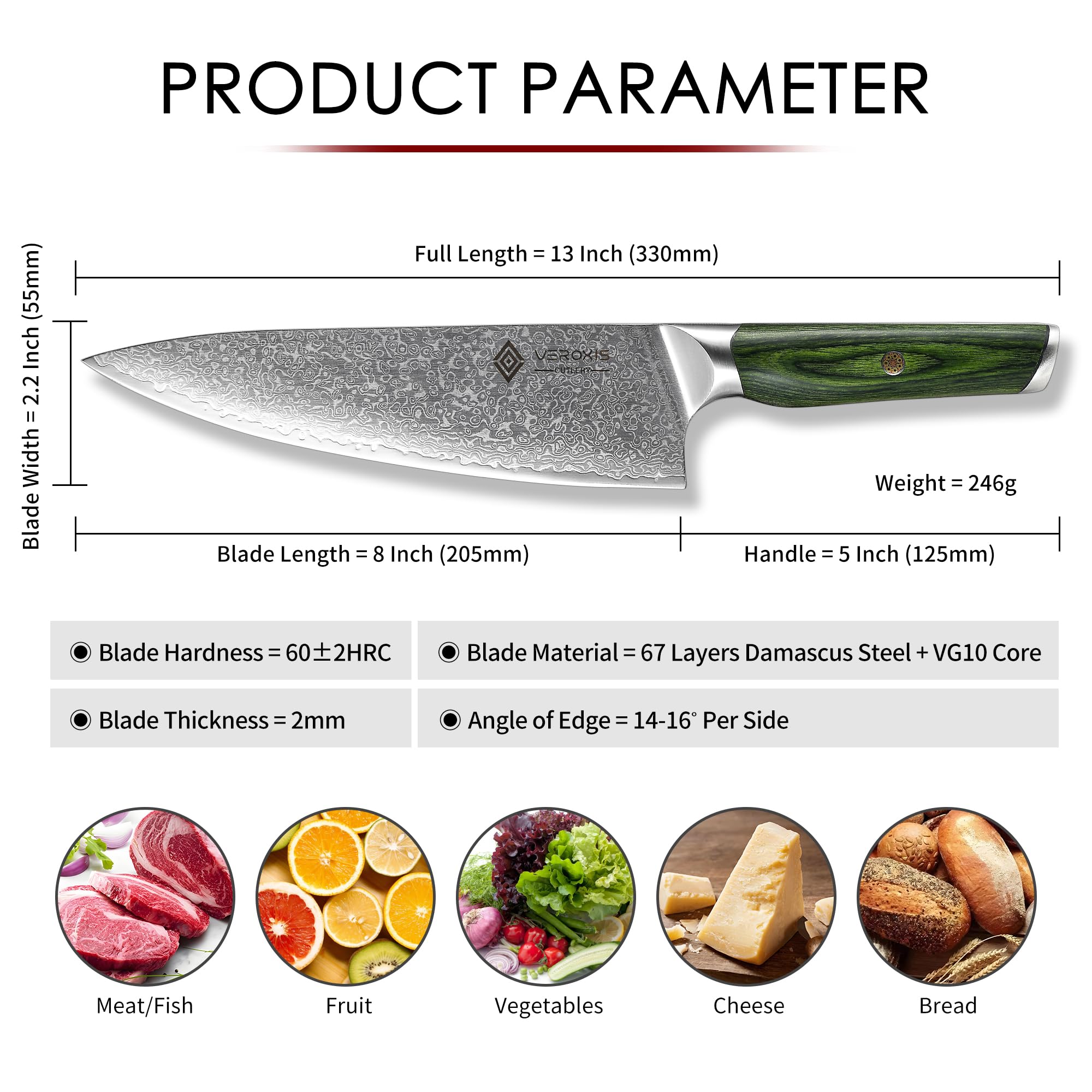 VEROXIS caja regalo elegante, ideal para sorprender a un chef.