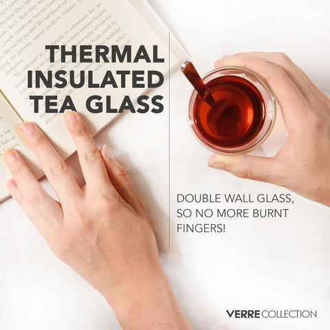 Taza Verre Collection de doble pared, resistente al calor para beber.