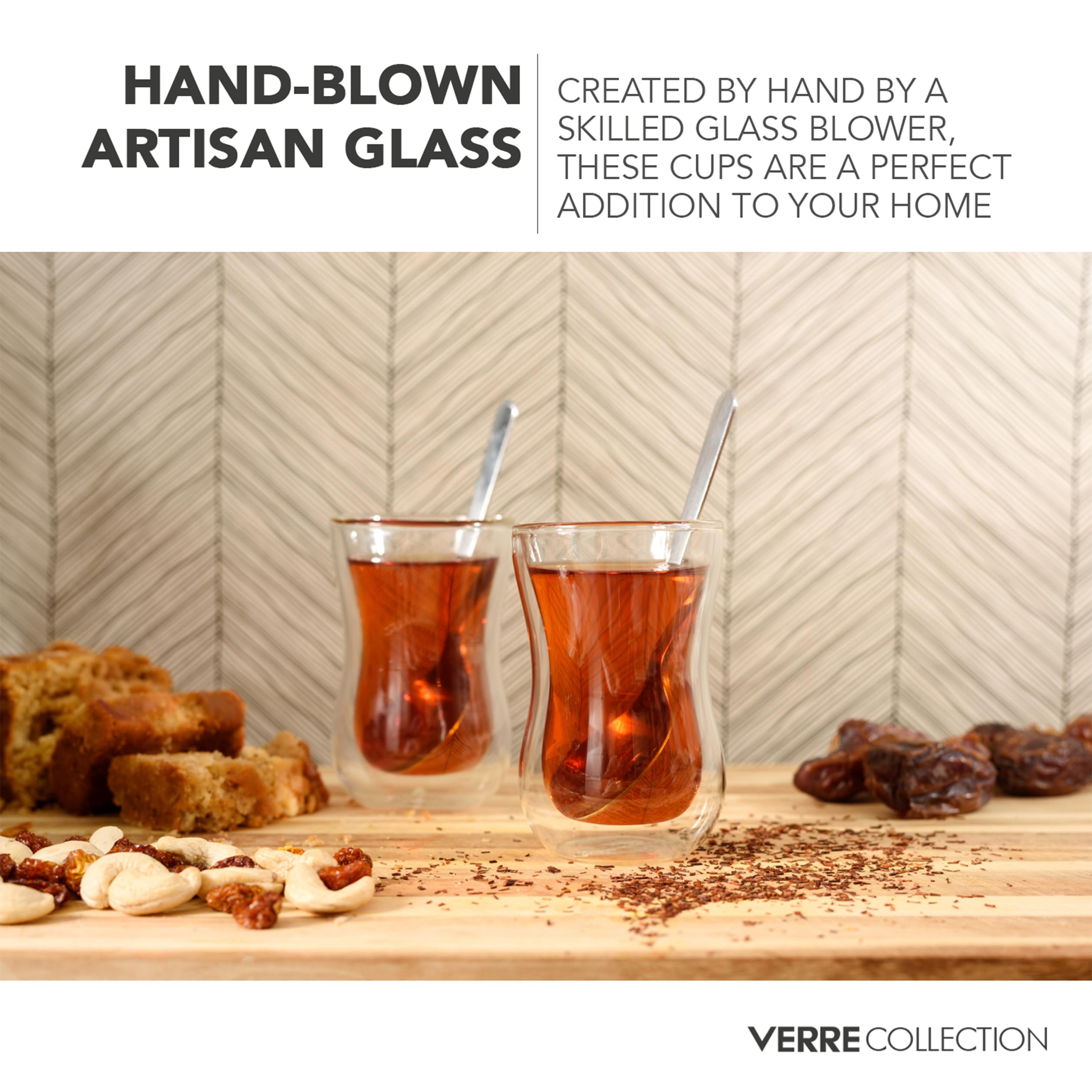 Presentación tradicional para servir con caydanlık con Verre Collection.