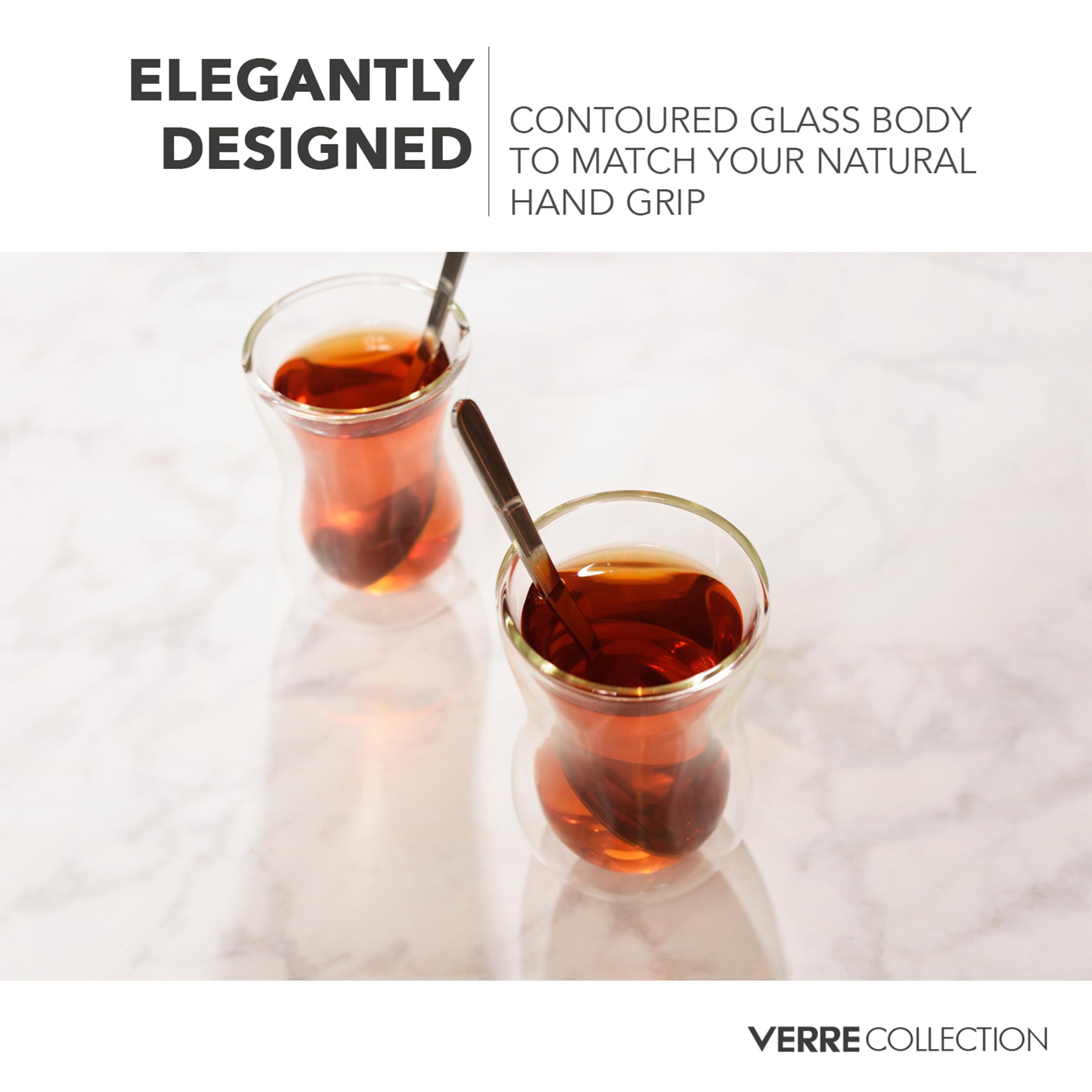 Verre Collection evita quemaduras al sostener la taza de té.