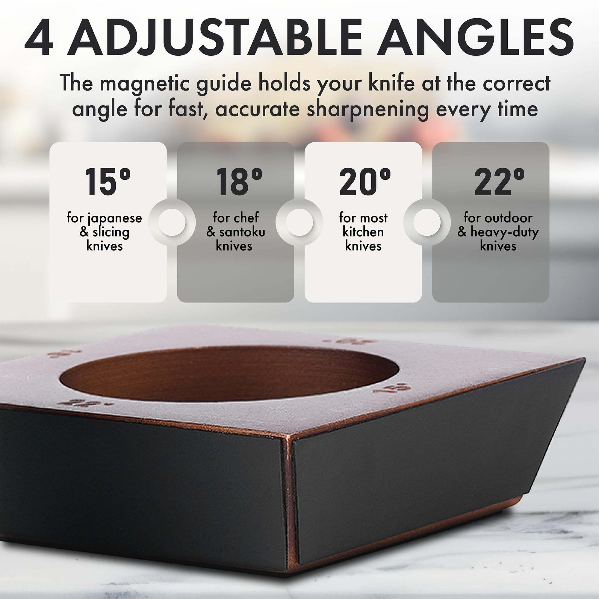 Versa Vibe ajustes de 4 ángulos para cuchillos diversos