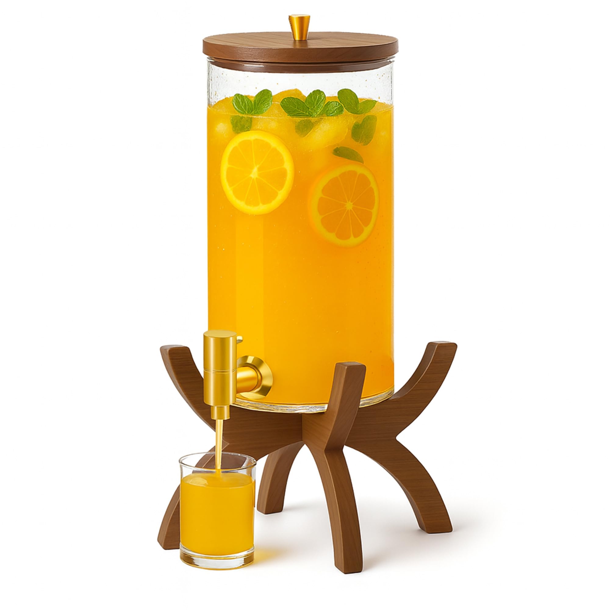 Verssure dispensador de bebidas de vidrio con capacidad de 1,5 galones para limonadas