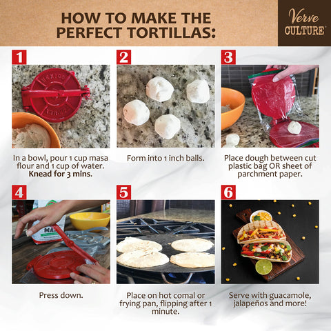 Libro de recetas Verve CULTURE con guía de tortillas y platillos tradicionales.