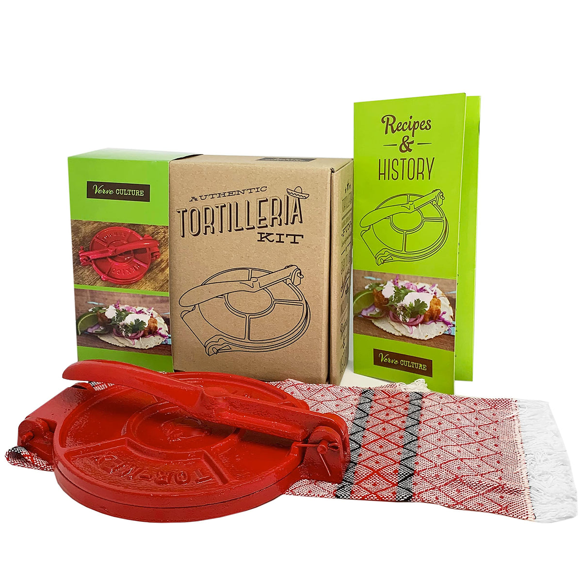 Prensa de tortilla de Verve CULTURE en hierro fundido para tortillas uniformes.