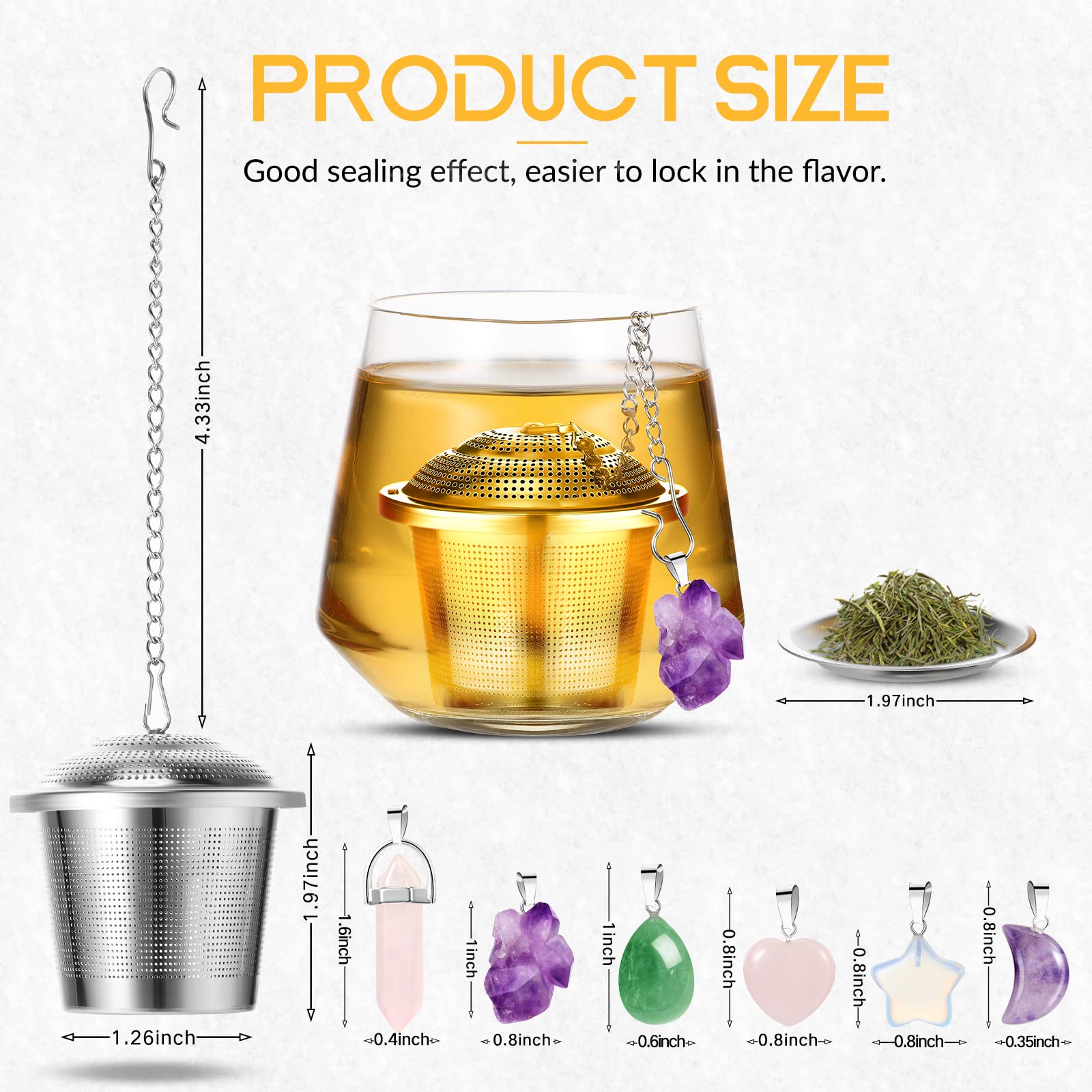 Infusor Vesici con dije corazon para té suelto con estilo.