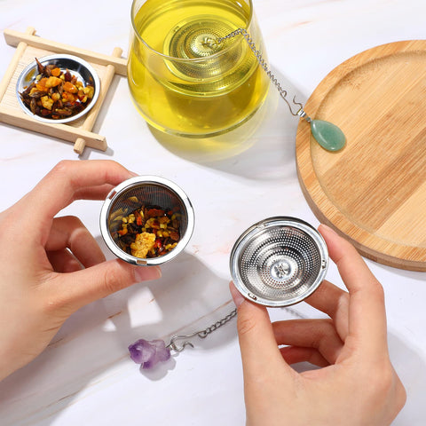 Infusor Vesici con dije gota de agua para filtración fina.
