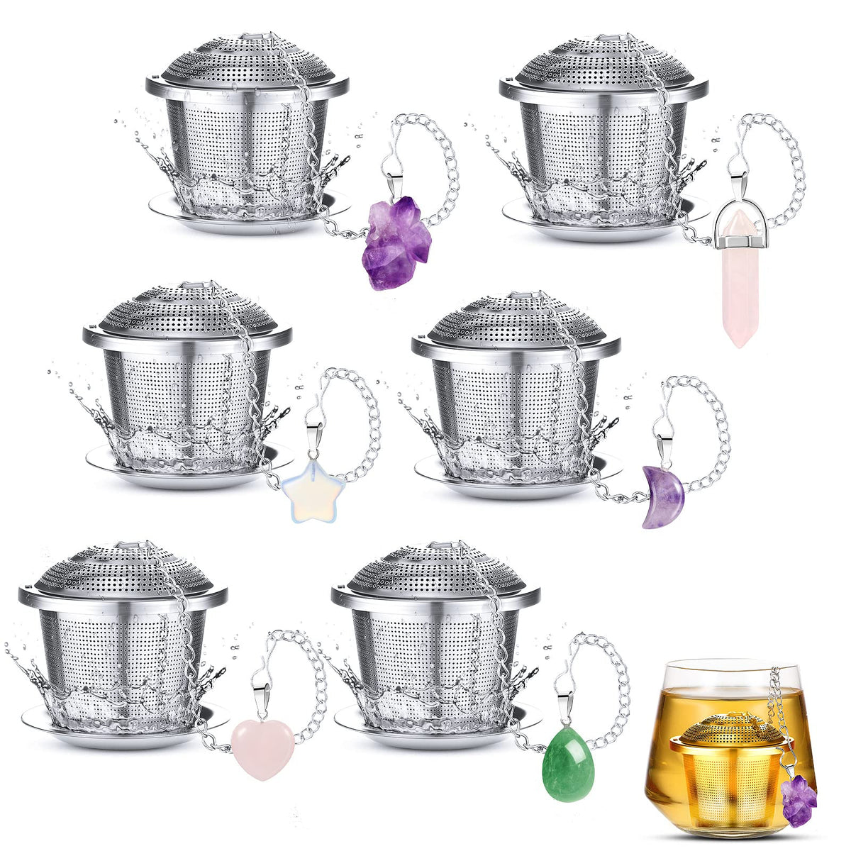 Infusor Vesici con gancho de metal para infusiones estables.