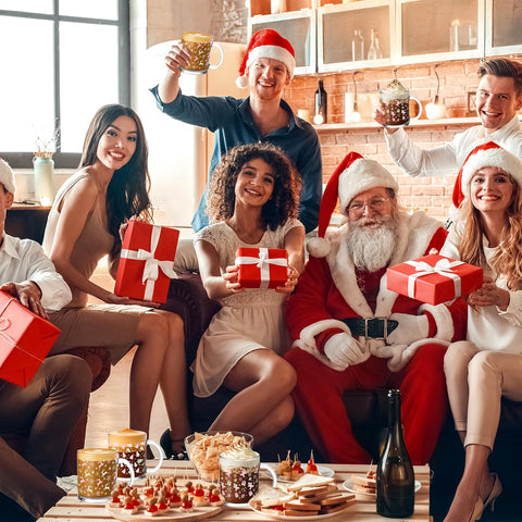 Vesici jarras navidad 12 onzas, colección diciembre: regalo ideal para colegas.
