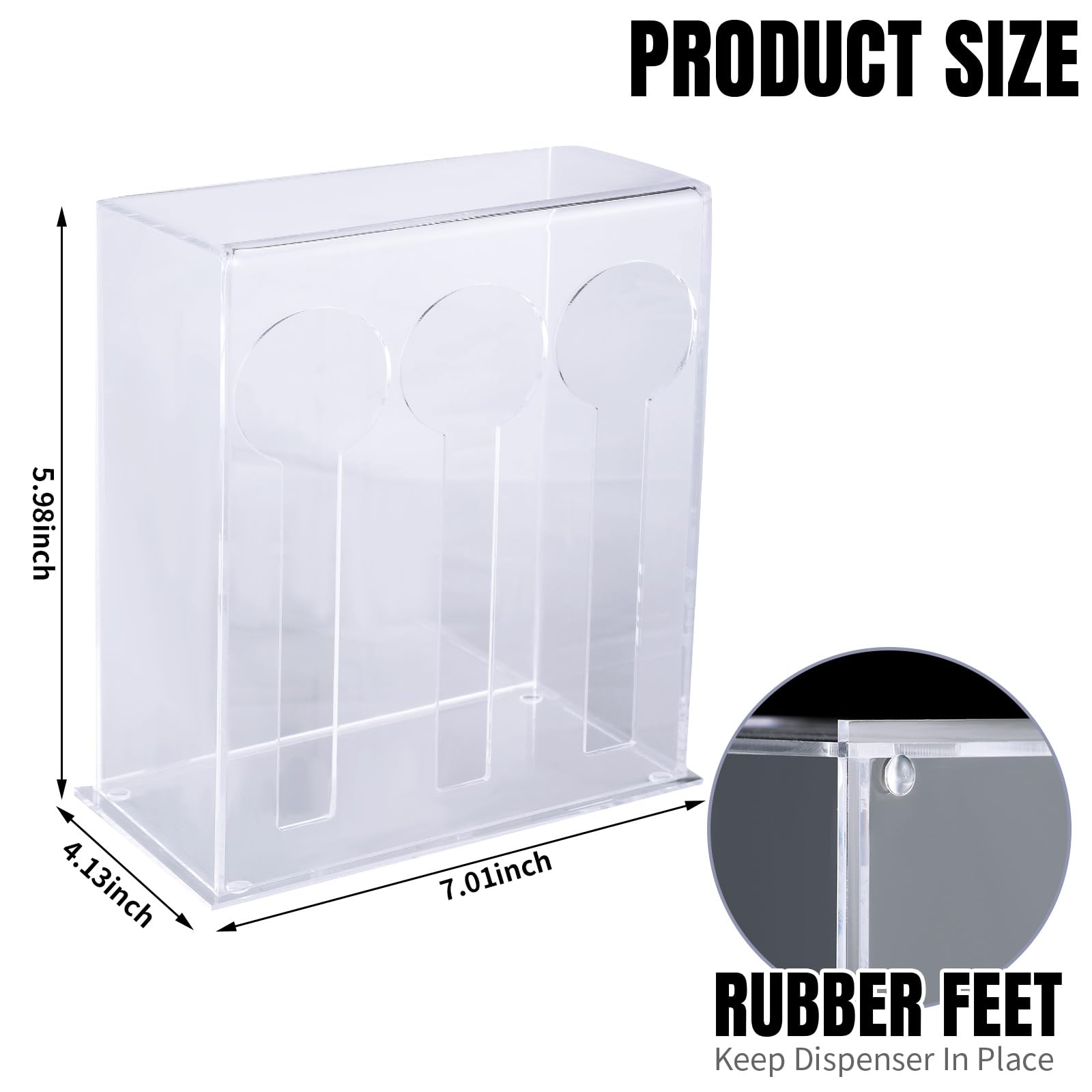 Vesici organizador de cubiertos acrílico transparente para visualización rápida.