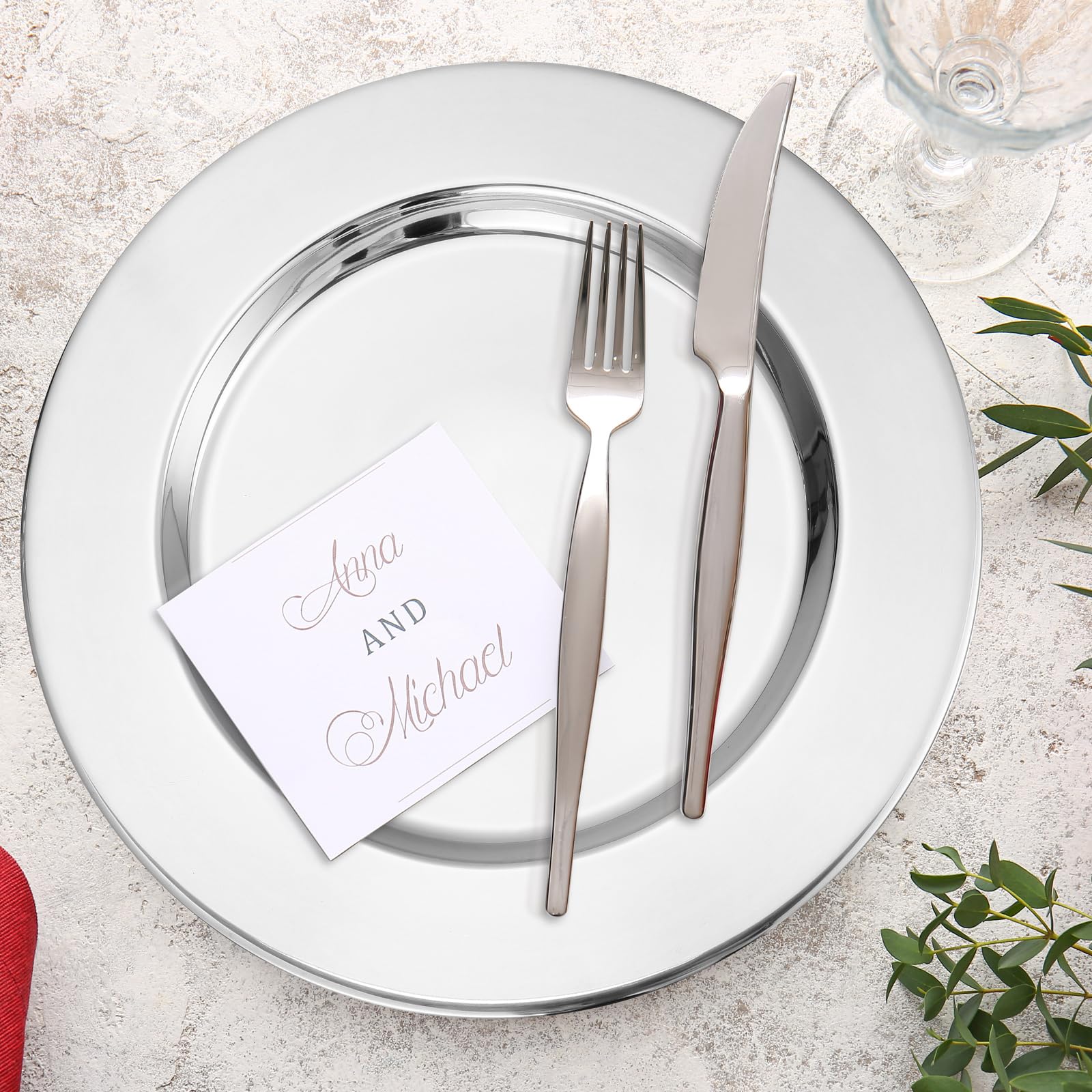Plato cargador Vesici decoración de mesa de lujo para ocasiones especiales.