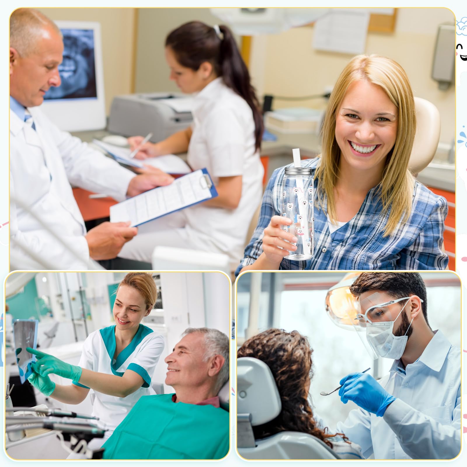 Vesici regalo para oficina dental, taza 14.2 oz de uso diario