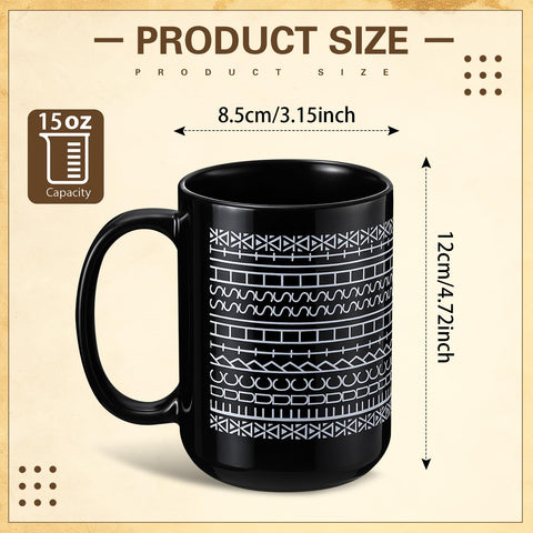 Taza Vesici cerámica blanco negro lista para uso diario