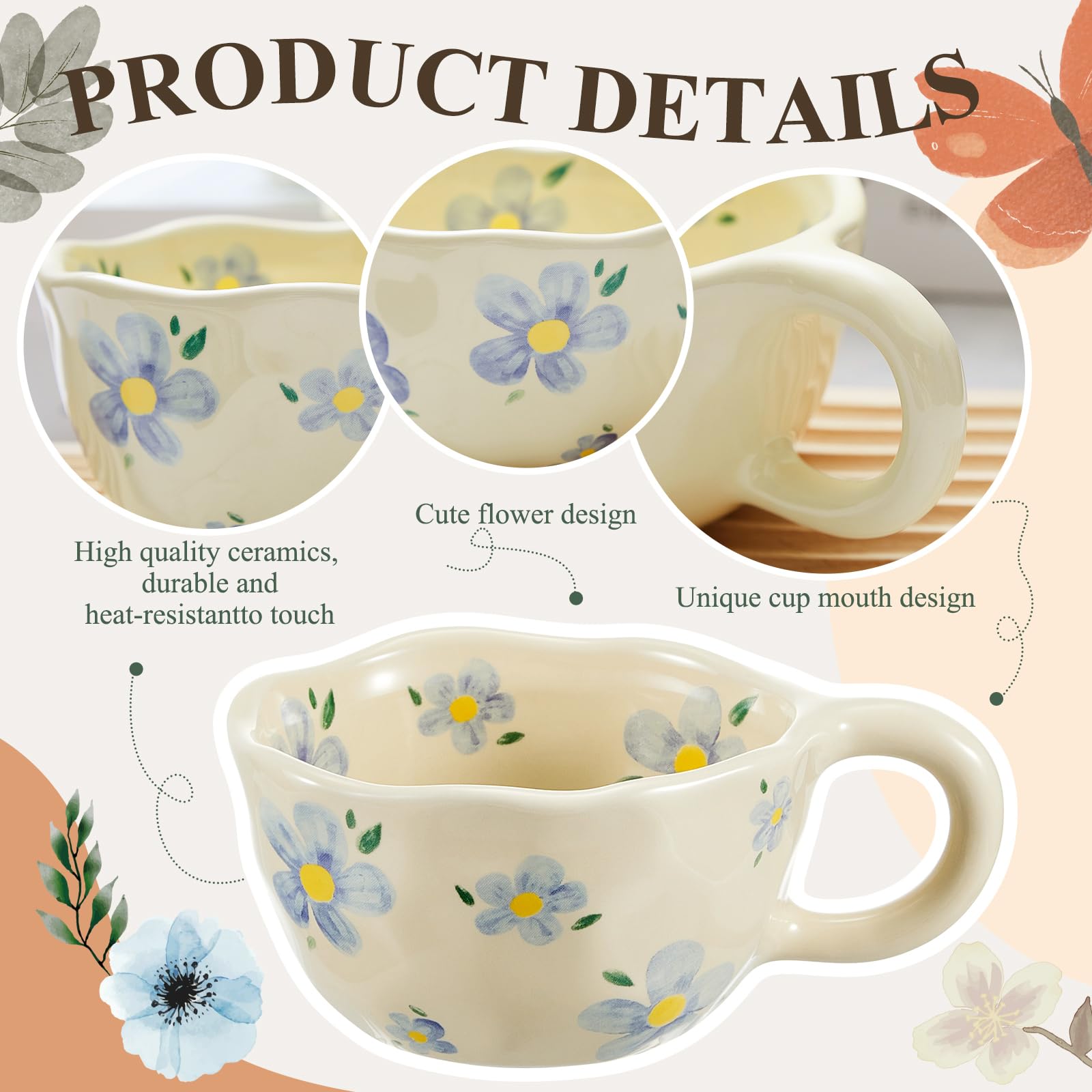 Vesici taza cerámica 250 ml, tamaño práctico para cualquier momento.