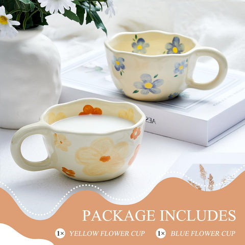 Vesici taza cerámica con mango visible para bebidas calientes.