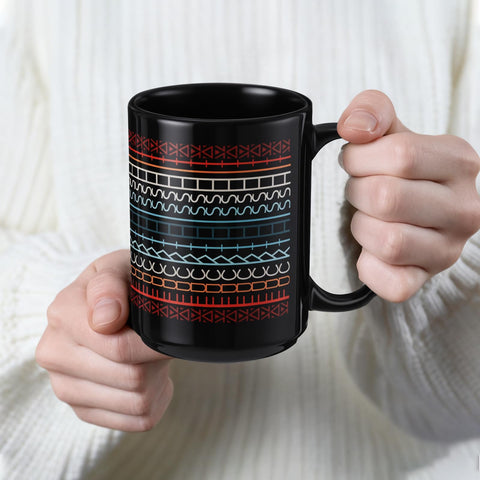 Taza Vesici cerámica multicolor para empezar el día.