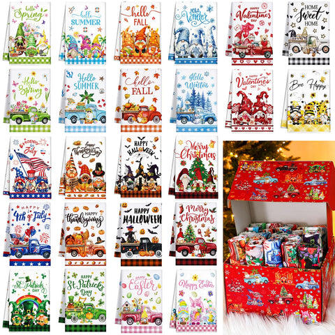 Toallas Vesici con caja regalo navideña para decoración festiva y regalo práctico