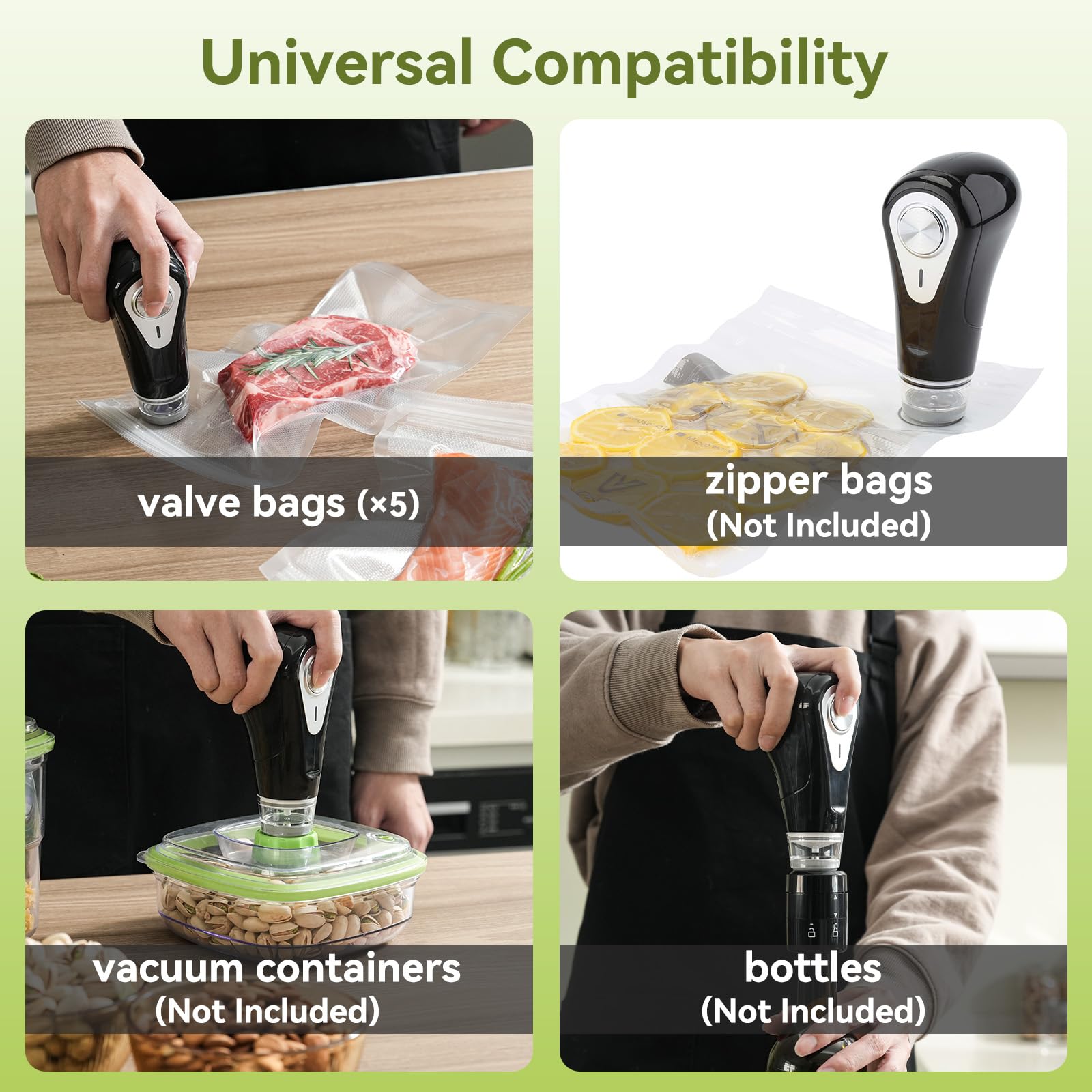 Vesta Precision usos flexibles con bolsas y envases compatibles