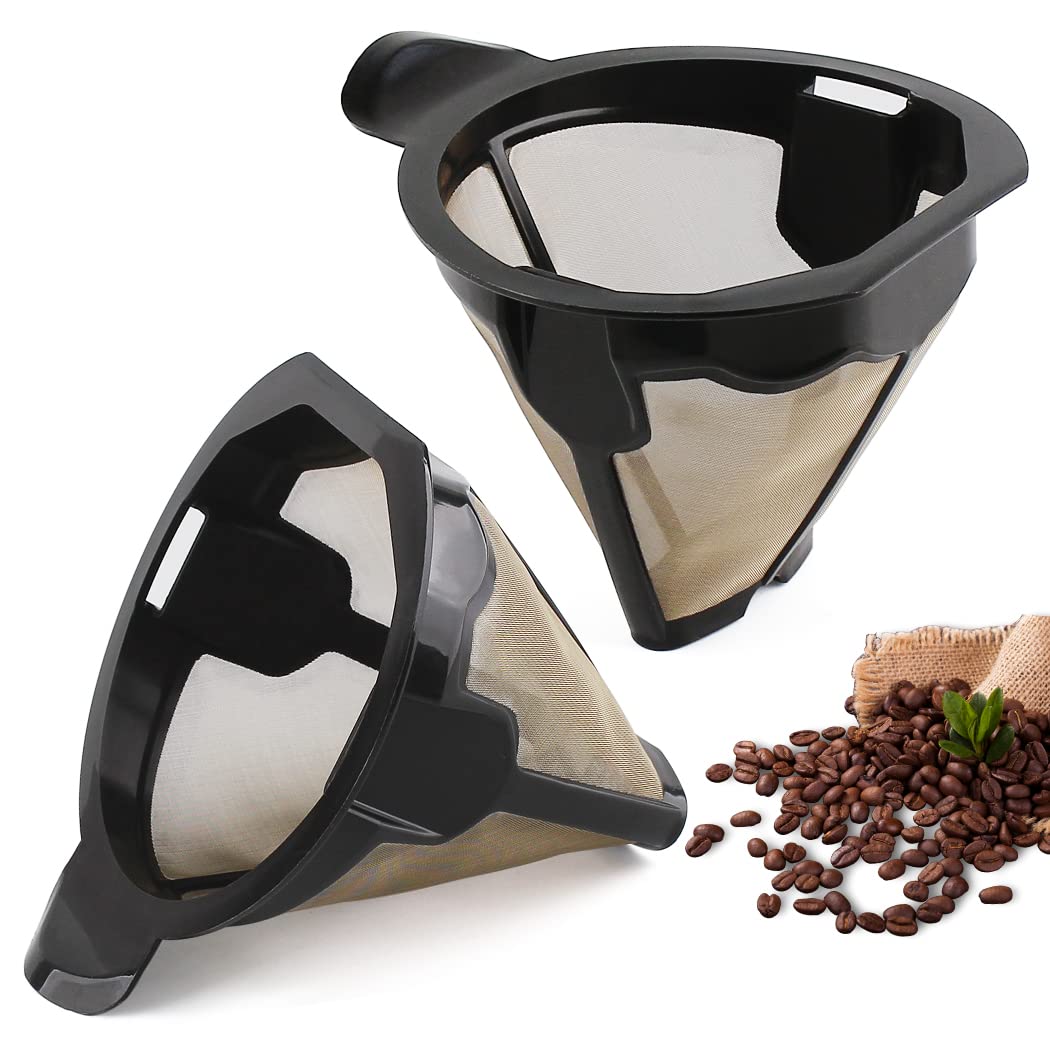 Filtros cónicos reutilizables de Veterger para café, extracción limpia.
