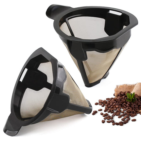 Filtros cónicos reutilizables de Veterger para café, extracción limpia.