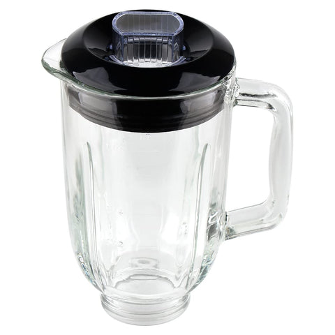 Veterger vaso de vidrio de 5 tazas con tapa, ideal para almacenar y medir porciones